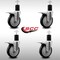 Service Caster 5'' SS Black Poly Swivel 1-3/4'' Expanding Stem Caster Set Total Lock Brake, 4PK SCC-SSEXTTL20S514-PPUB-BLK-134-4 - alternate 3